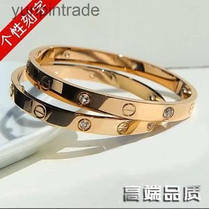 Armband netto rode k rose gouden ring schroef japan en Zuid korea mode eenvoudige veelzijdige mannen vrouwen liefde liefhebbers cadeau vmkm
