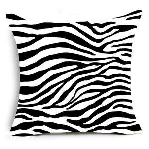 yastık siyah beyaz toptan satış-Tek Taraflı Baskı Hayvan Leopar Dekoratif Yastıklar Kılıf Süper Yumuşak Kadife Siyah Ve Beyaz Zebra Desen Yastık Kapak Kanepe EEF4875