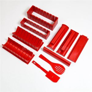 10 Pieces/set DIY Sushi Maker Tools With Specification Plastic Onigiri Mold Rice Mould Kits Kitchen Bento Accessories