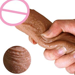 Nxy dildo s zwart bruin vlees kleur penis sex siliconen vibrator volwassen speelgoed voor vrouwen