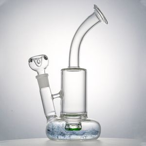 10 Inch Tornado Glass Bongs with Cyclone Perc Turbine Disc Perc Vortex Recycler Water Pipe Life Buoy Base Bent Neck WP146