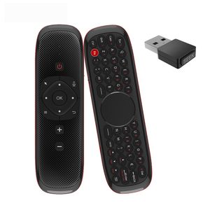 Wholesale microphone keyboard for sale - Group buy Latest W2 Fly Air Mouse Voice Remote Control Microphone G Wireless Mini Keyboard Gyroscope for Smart Android Tv Box