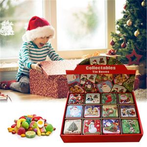 Gift Wrap stks Kerstmis Kleine Vierkante Doos Leuke Tin Verpakking voor Candy Bakken Biscuit Cookies Blikdozen
