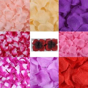 ipek gül yaprağı dekorasyonu toptan satış-Newartificial Gül Yaprakları Yapaylar Çiçek Ipek Petal Sevgililer Günü için Düğün Çiçek Dekorasyon RRA11769