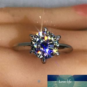 Solitaire Soild Sterling Zilveren Ring ct SONA A Zirkoon Stone CZ Engagement Wedding Band Ring voor Vrouwen Mannen Sieraden