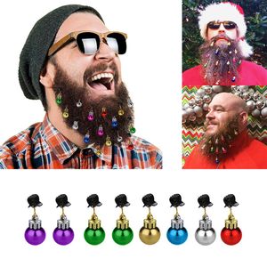 Julskägg som hänger smycken Santa Claus Decor Santa Claus Beard Bell Clip Christmas Tree Dekorationer Hair Clip W