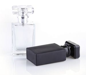 2021 Hot Sale ml Clear Black Portable Glass Perfume Spray Bottles Empty Cosmetic Containers With Atomizer For Traveler