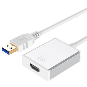 usb female adaptor оптовых-USB к HDMI Женский аудио видео адаптер конвертер кабель для Windows ПК графический адаптер дисплей для ноутбука HDTV игрока игры