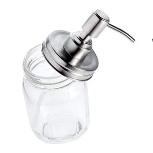 Mason JAR vloeibare zeep dispenser deksels pompafdichting roestvrijstalen flessen deksel voor gewone mondblikkendeksels jar caps door zee rre12669