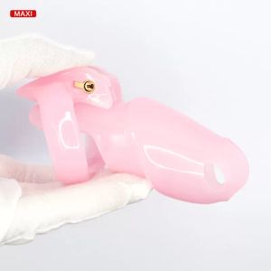 silicona castidad masculina rosa al por mayor-2021 NUEVO HT V4 Silicone Cock Cock Cause Rosa Caja de plástico Penis de plástico con tamaño de anillo diferente para hombre
