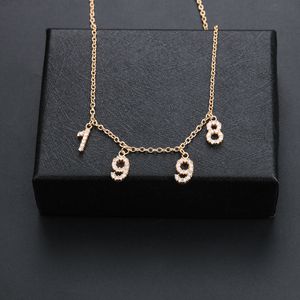 2002 ожерелье оптовых-Lateefah Пользовательские имя ожерелье женщины Специального Дата Год с по Личности Collares Jewelry Номер или письмо Колье