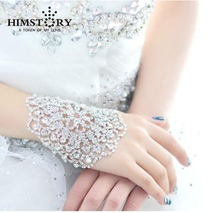 ingrosso braccialetti sposati-Articoli di moda del braccialetto Braccialetto della mano sposata del rhinestone Braccialetto di matrimonio Accessori per gioielli di matrimonio Acciaio