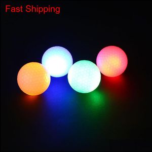 Toptan-2 adet Gece Tracker Yanıp Sönen Işık Glow Golf Topları LED Elektronik Golf 2LIW3 8Q7AW