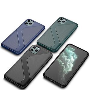 Wholesale s phone cases resale online - Slim Shockproof Bumper Silicone Phone Case for Iphone Pro Soft TPU Full Protective Back Cover S Line Shape