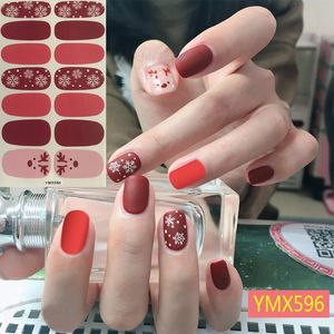 YMX serien Tips Sheet Christmas Halloween Nail Art Stickers Festival Pumpa Wraps Vattentät Full DIY Manicure Tillbehör