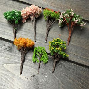 ingrosso fiori della casa della casa-Fiori decorativi Ghirlande Alberi per Miniature Fairy Garden Ornament Dollhouse Plant Plant Pot Figurine fai da te Craft
