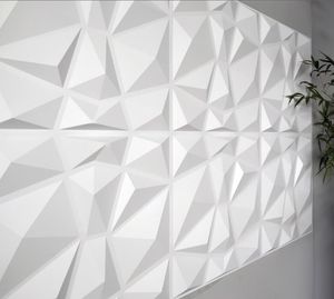 duvar kağıdı tasarlama toptan satış-Duvar Kağıdı Dekoratif D Duvar Panelleri Elmas Tasarım Sebze Elyaf Wallstickers