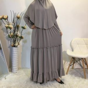 Odzież Etniczna Ramadan Abayas dla Kobiet Dubaj Abaya Turcja z Hidżab Cap Muzułmańska Modlitwa Dress Islam Moroccan Kaftan Robe Caftan