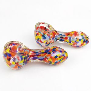 Smoking Glass Pipe Heady Tobacco Hand Pipes Fumed Pyrex Colorful Spoon Smoking Accessories for Cute Christmas Gift