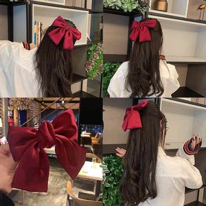 ingrosso grandi capelli rossi volano-Accessori per capelli in seta giapponese Big Bow Accessori per capelli Cute Girl Spring Net Red Headdress Prodotti transfrontalieri