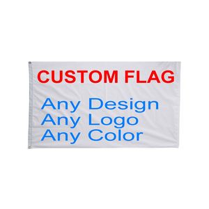 Custom Flag Printing Multi Size Flying Banner Rectangle Polyester Decor Advertising Sports Decoration Car Company Logo Customized VT1846