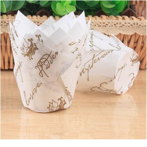Wholesale tulip muffin cases resale online - 50pcs Tulip Muffin Cupcake Paper Cups Cake Tray Oilproof Cupcake Liner Baking Cup Case Wedding Caissettes Cupcake Wrapp qylQiT