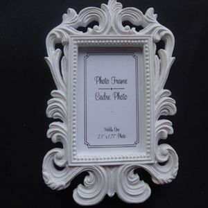 Wholesale bridal wedding photos for sale - Group buy Resin White Black Picture Photo Frame Place Card Holder Bridal Wedding Shower Favors Gift