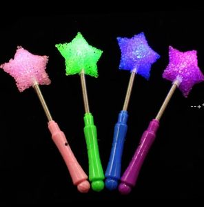 ingrosso scuotere il bastone-Forniture per feste LED Glow Stick Stick Light Up Riso Parted Star Spring Star Rosa Scossa Glow Stick per festive Decorazione di nozze Giocattoli NHF13607