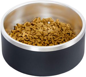Wholesale no spill dog bowl resale online - Premium Stainless Steel Dog Bowls Oz Heavy Non Slip Dog Bowl Large Pet Feeder and Water Bowl No Spill