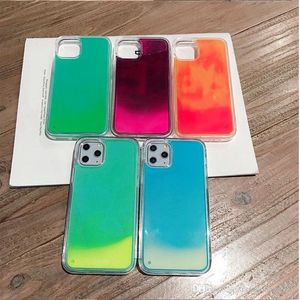 Wholesale s phone cases resale online - Luminous Neon Sand Case For iPhone Pro XR XS Max X S S Plus Glow In The Dark Liquid Glitter Quicksand Phone Case