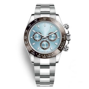 wrist watch venda por atacado-Pulseira de cerâmica preta azul relógios de pulso auto homens designer automático Aço inoxidável Multifuncional Movimento Movimento Relógio Todos os Discos Trabalho Chrono