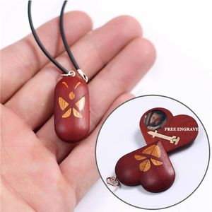 Wholesale silver photo locket pendant resale online - The Illusionist Locket Necklaces Rosewood Butterfly Pendant Photo Necklace Valentine s Day Gift For Women Silver Jewelry