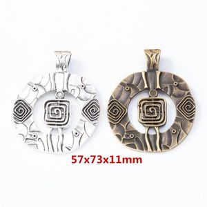 ingrosso fascini tribali-10 pz mm antico argento colore etnico tribale amuleto amuleto ciondoli in lega di metallo pendenti per bracciale collana fai da te gioielli