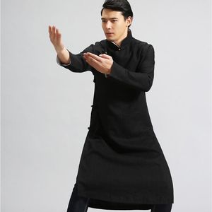 Men s Trench Coats Selling Long Designer Outfit Tang Suit Jacket Wu Shu Tai Chi Clothing Sleeves Exercises Costume