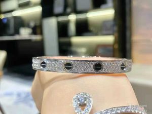 montres à bracelets blancs achat en gros de Bijoux Bracelet Bracelet Cercle Noir Diamond Designer Mens Montres Couples Snake Anneaux de serpents Colliers Plaqué Robe de mariée Plaqué Blanc