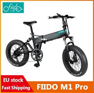 pro bikes оптовых-ЕС stock Fiido M1 Pro Электрический велосипед дюймовый жир AH В Вт Складной мопедный велосипед км ч км Диапазон пробега