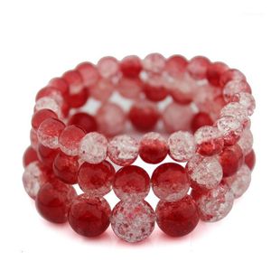 Beaded Strands Crackle Crystal Charm Bracelet Natural Quartz Handmade Bracelets DIY Fashion Jewelry Wholesale1