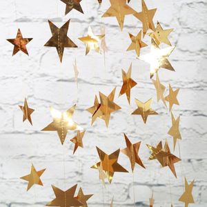 Kerstmisdecoratie Festivla Bruiloft DIY Decor Props Mirror Star Banner Baby Verjaardag Banket Artistieke Atmosfeer Levering1