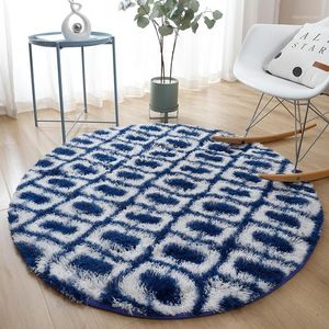 Wholesale child round table resale online - Plush Round Carpet Study Room Living Room Coffee Table Bedroom Rug Child Crawling Carpet Thick Soft Skin friendly Non odor Rug1