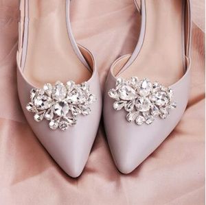 ingrosso accessori scarpe da sposa-Classic Donne Fibbia per scarpe Big Water Drop Austriaco Crystal Bridal Shoe Accessori Gioielli Clip di scarpe da sposa per la sposa