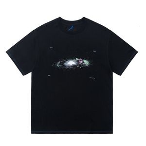 galaxie katze t-shirts großhandel-Frauen Korea Cosmic Galaxy Gedruckt um den Hals Lose Katzen Trendy Mode Kunstempfindliches T Shirt