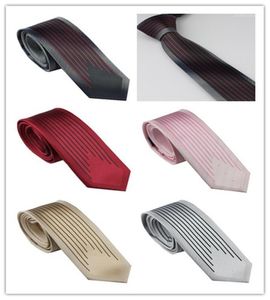 ingrosso pink men ties-Collo Cravatte da uomo Design Design rosso grigio argento rosa beige cravatta a strisce verticale cravatta snella cravatta cm camicie da sposa cravat1