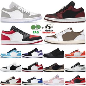 2022 Authentic s Low Women Mens Jumpman Basketball Shoes Wolf Grey Panda Arctic Punch Royal Bred Toe Starfish Trainers Sneakers Sports With Socks