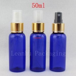Wholesale astringent water resale online - 50ML Blue PET Astringent Toner Packing Container With Spray Pump Empty Cosmetic Containers Portable Travel Makeup Water Bottleshigh qualtity