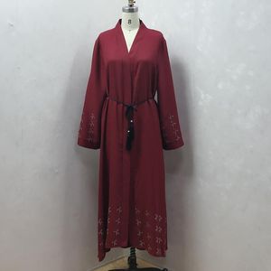 ropa de wemen al por mayor-Ropa étnica Muslim Moda Islámica Damas Abaya Dubai Tamaño Medio Oriente Lino Wemen