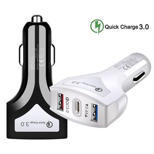 type c charger fast charging оптовых-PD USB Type C Автомобильное зарядное устройство порты Быстрые зарядные зарядные устройства для зарядки телефона адаптер