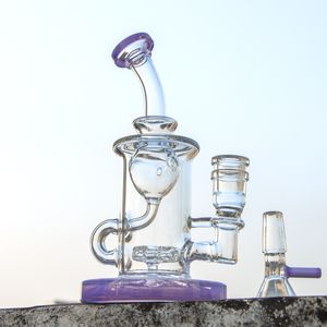 Klein Recycler Heady Glass Bong Straight Tube Hookahs Torus Oil Dab Rigs With Showerhead Perc mm Female Joint Bowl XL