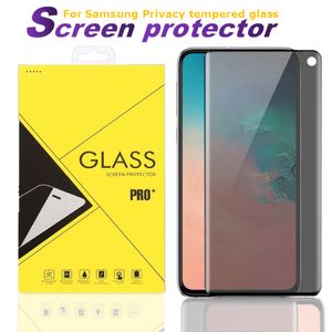 Wholesale privacy screen protector note 20 ultra resale online - Privacy Screen protector For Samsung Note S20 Ultra S8 S9 S10 Plus tempered glass with Paper Box