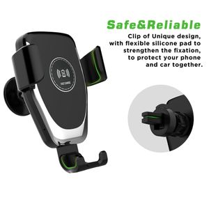 Wireless Car Charger W Fast Cellphone Mount Air Vent Gravity Phone Holder Compatible for iphone samsung LG All Qi Devices yy28