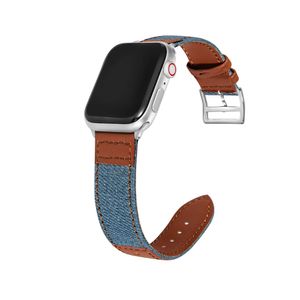 Wholesale blue belt watches for sale - Group buy Denim Watchband for apple watch series SE band belt for iWatch mm mm mm mm Bracelet blue jean strap